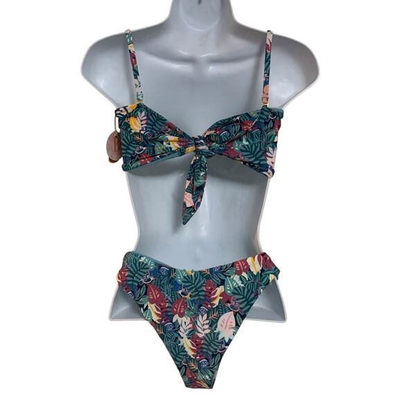 NWT! B.SWIM Tropicalia 2-Piece Bikini Womens Size M - Picture 9 of 16